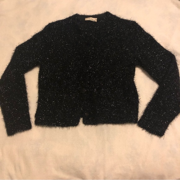 Amazing vintage fuzzy sparkly cardigan by Studio Holt Renfrew size Small - Picture 2 of 14